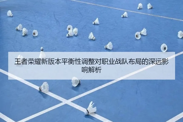 王者荣耀新版本平衡性调整对职业战队布局的深远影响解析